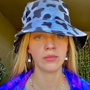 Cow print bucket hat